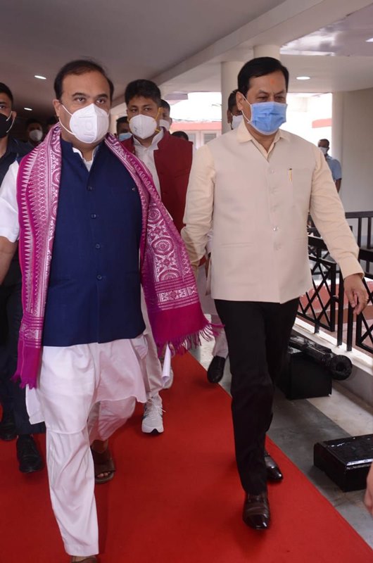 Himanta Biswa Sharma attends Assam assembly