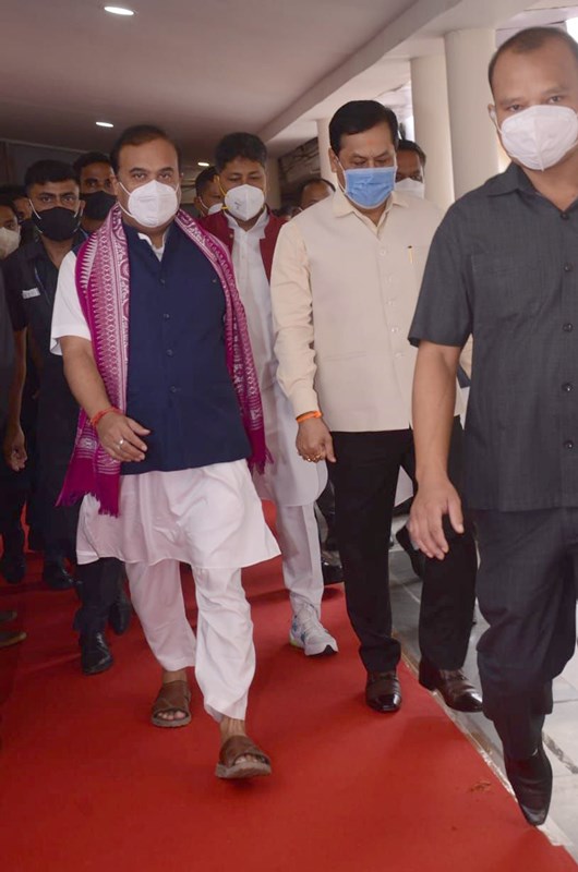 Himanta Biswa Sharma attends Assam assembly