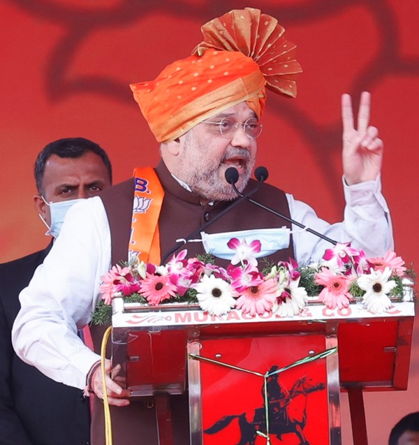Amit Shah addresses Janasevak Samavesh in Belagavi