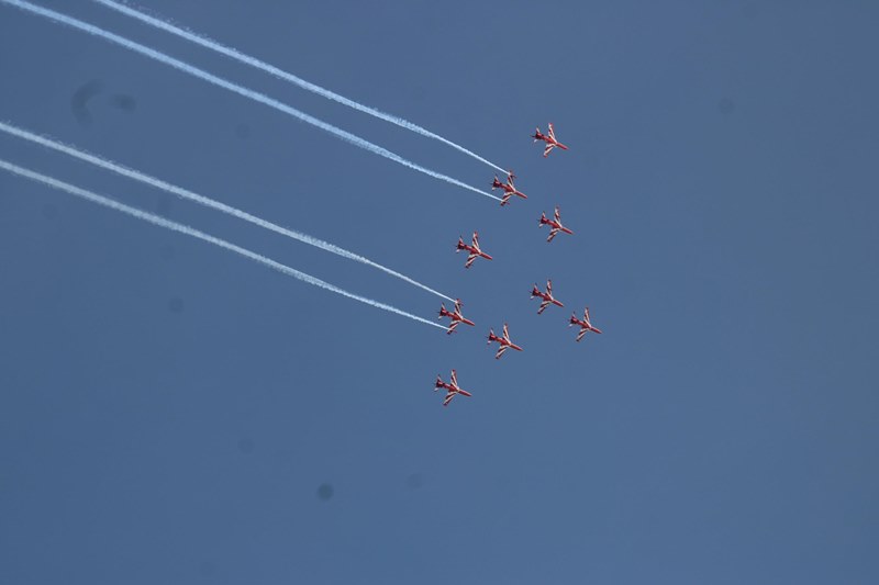 Tegas display during the rehearsls ahead of AERO INDIA