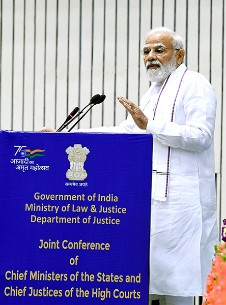 Joint Conference of Chief Ministers of the States and the Chief Justices of High Courts held in New Delhi