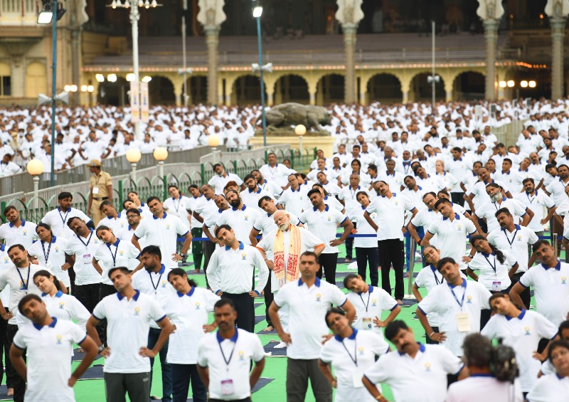 PM Modi participates in International Yoga Day in Mysore