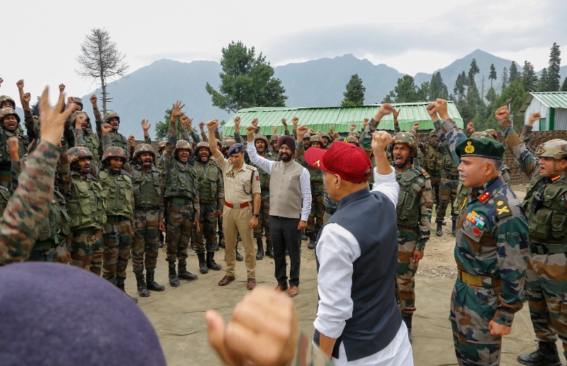 Rajnath Singh reviews security situation in Jammu & Kashmir