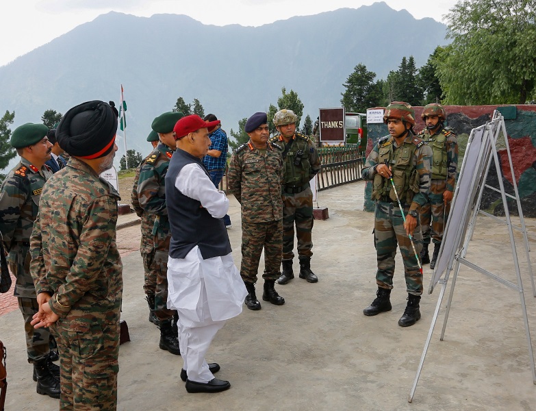 Rajnath Singh reviews security situation in Jammu & Kashmir