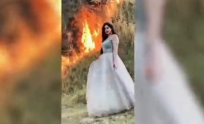Pakistani TikToker faces flak for making video where she can be posing by forest fire
