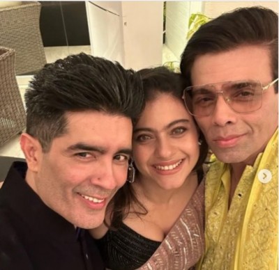 'Friends since 1993': Manish Malhotra shares image with Kajol, Karan Johar