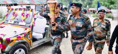 Indian Army hosts commemorative events to honour Kargil victory flame at Kashmir's Lolab Valley