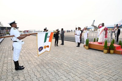 New design of the President's Standard and Colour, Indian Navy Crest unveiled