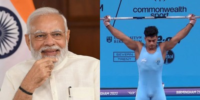 PM Modi expresses delight over Achinta Sheuli's feat in Commonwealth Games