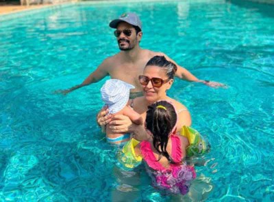 Neha Dhupia unveils name of her son Guriq