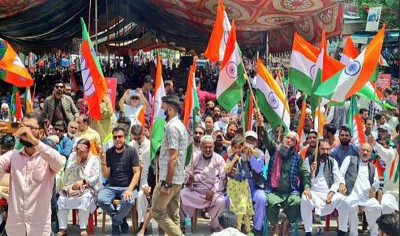 Jammu and Kashmir: BJP holding Tiranga Bikers rally in Lal Chowk in Srinagar