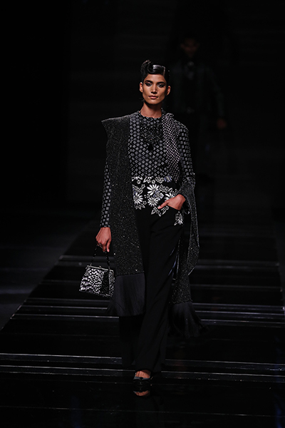 Shahab Durazi presents his black and white collection at the Lakme Fashion Week 2022