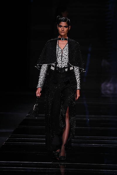 Shahab Durazi presents his black and white collection at the Lakme Fashion Week 2022