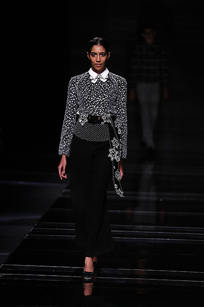 Shahab Durazi presents his black and white collection at the Lakme Fashion Week 2022