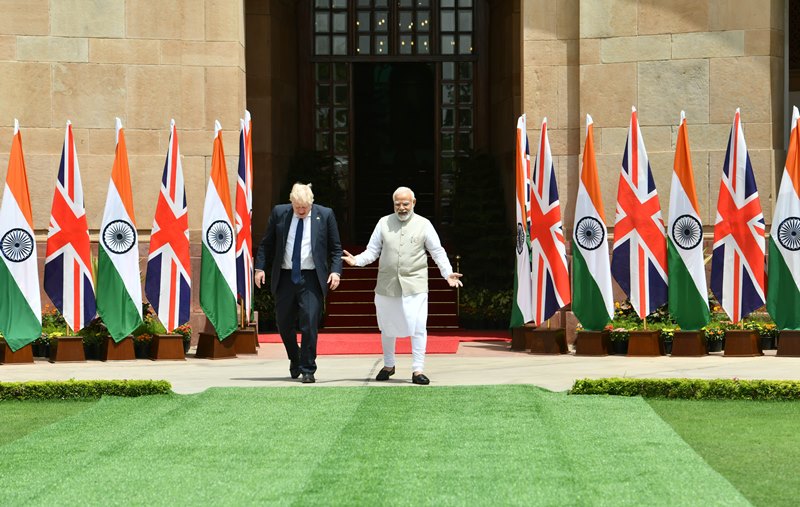 Boris Johnson, PM Modi meet in New Delhi