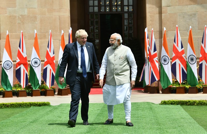 Boris Johnson, PM Modi meet in New Delhi