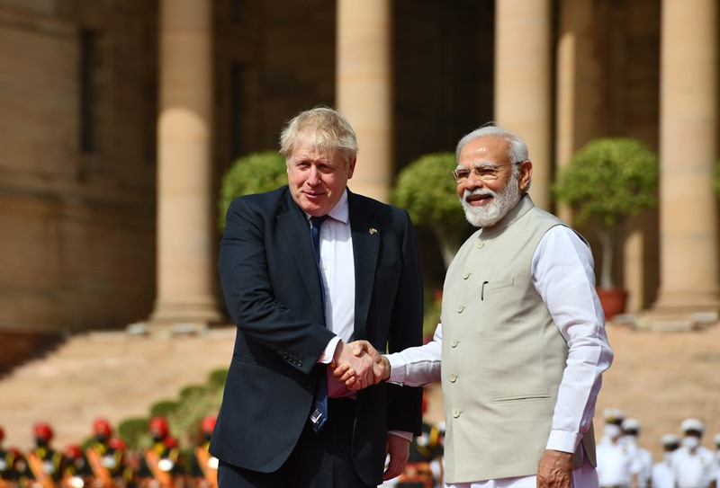 Boris Johnson, PM Modi meet in New Delhi