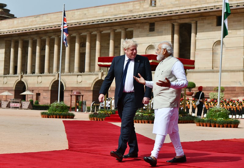 Boris Johnson, PM Modi meet in New Delhi