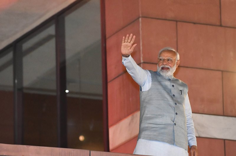 PM Modi joins BJP workers in victory celebration at Delhi party headquarters