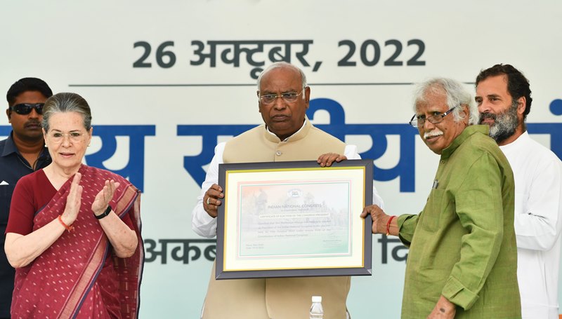 In Images: Mallikarjun Kharge takes charge as Congress president