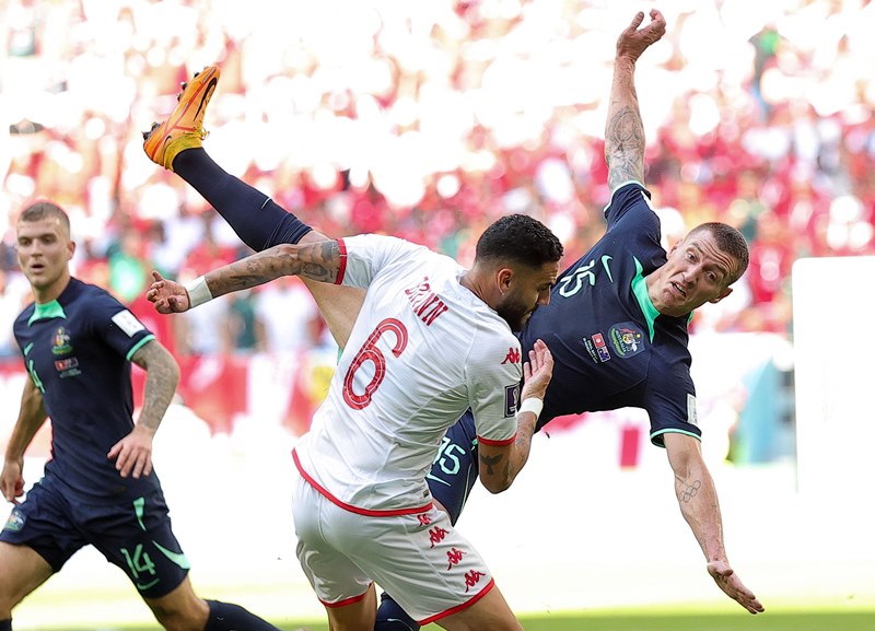 2022 FIFA World Cup: Tunisia and Australia clash in Group D match in Qatar's Al Janoub Stadium.