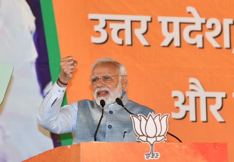 PM Modi joins BJP workers in victory celebration at Delhi party headquarters