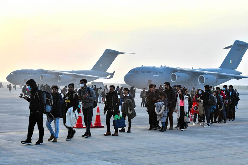 Students evacuated by IAF from war-torn Ukraine arrive at Hindon Air Force Station