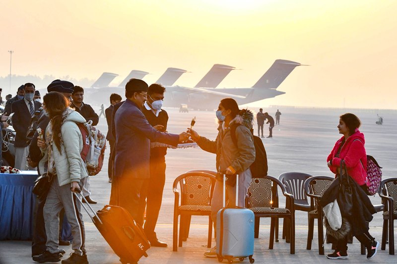 Students evacuated by IAF from war-torn Ukraine arrive at Hindon Air Force Station