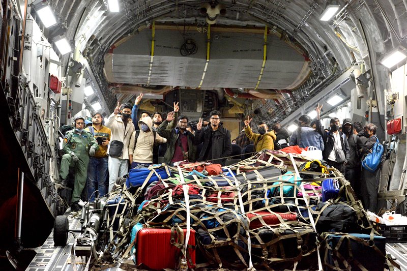 Students evacuated by IAF from war-torn Ukraine arrive at Hindon Air Force Station