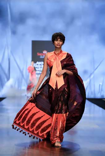 Sanjukta Dutta brings colourful festive fervour at Lakme Fashion Week