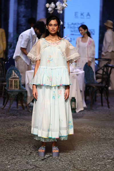 Eka showcases the spring summer collection at the Lakme Fashion Week 2022