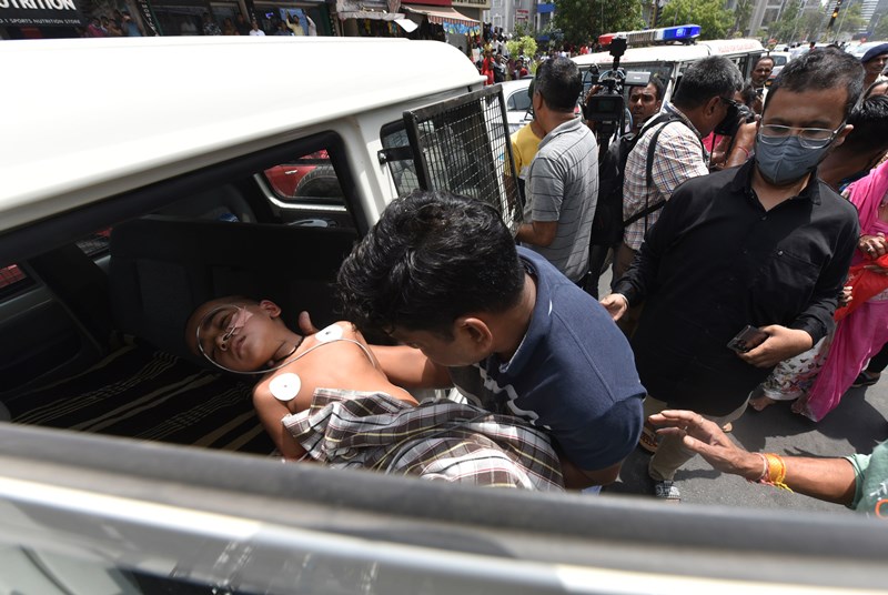 Firefighters rescue child patients after fire breaks out at Ahmedabad hospital