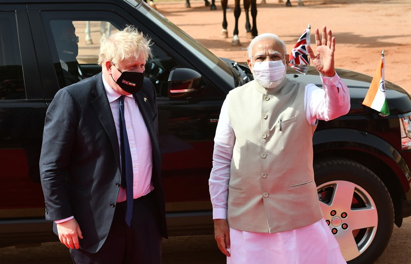 Boris Johnson, PM Modi meet in New Delhi