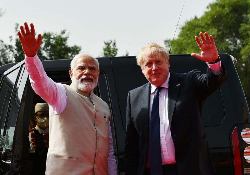 Boris Johnson, PM Modi meet in New Delhi