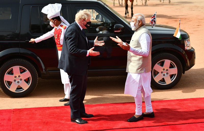 Boris Johnson, PM Modi meet in New Delhi