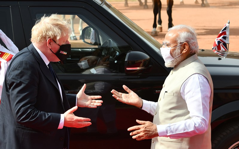 Boris Johnson, PM Modi meet in New Delhi