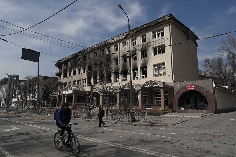 A view of war-hit Ukraine's Mariupol city