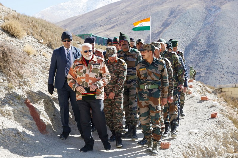 PM Modi celebrates Diwali with Indian Army jawan at Himachal Pradesh's Lepcha