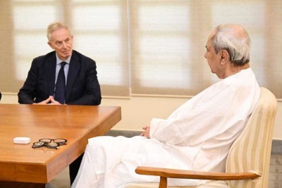 Former UK PM Tony Blair meets CM Naveen Patnaik, discusses  economic development of Odisha