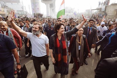 Rahul Gandhi-led Bharat Jodo Yatra enters Uttar Pradesh, Priyanka Gandhi Gandhi joins in