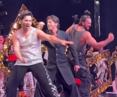 SRK performs on 'Jhoome Jo Pathaan' at Ambani event with Varun Dhawan, Ranveer Singh; video goes viral