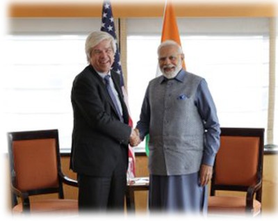 Narendra Modi interacts with Nobel laureate Prof Paul Romer, and discusses India's digital journey 