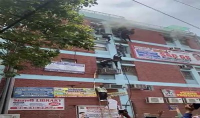 Delhi: Fire breaks out at Mukherjee Nagar coaching centre