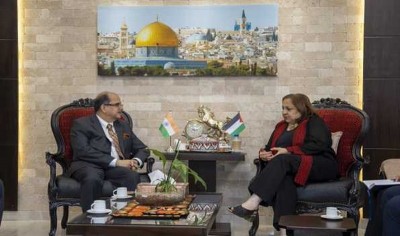 Top MEA official in Ramallah, holds talks with Palestine PM, advisor to President