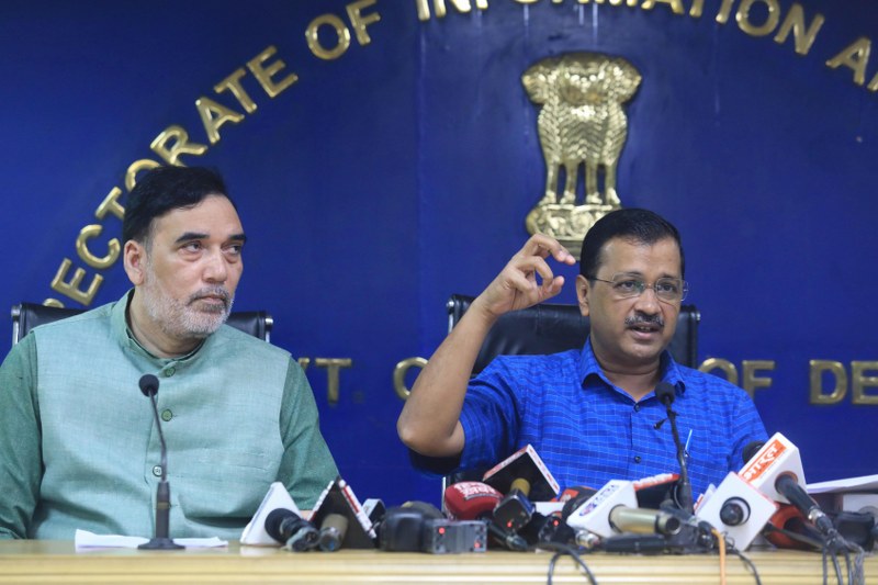 Delhi CM Arvind Kejriwal & Environment Minister Gopal Rai address press conference