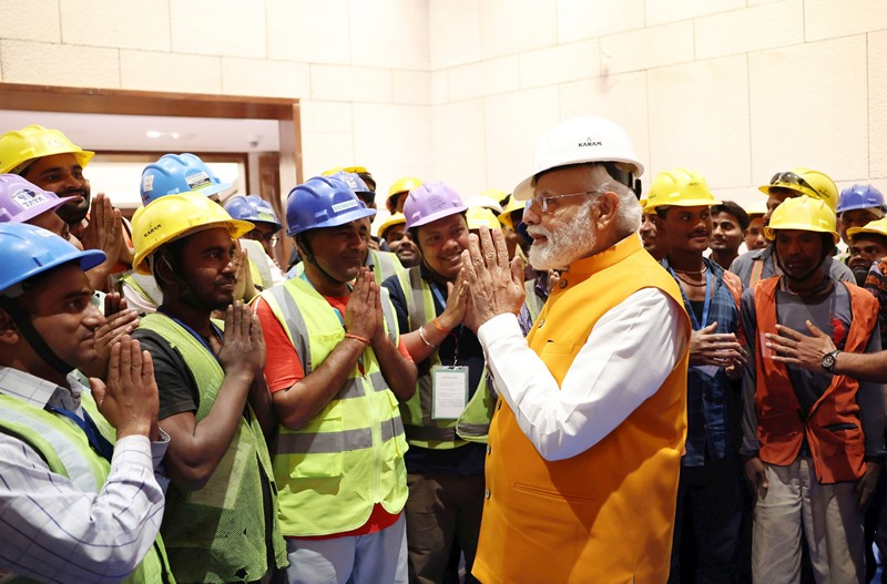 PM Modi takes new Parliament House tour