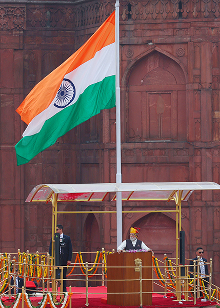 PM Modi addresses nation from Red Fort as India celebrates Independence Day