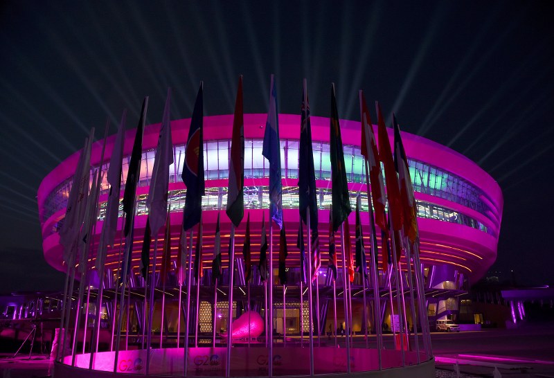 Glimpses of lighting at Delhi's Pragati Maidan ahead of G20 Summit