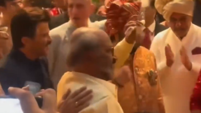 Rajinikanth, Anil Kapoor dance at Anant Ambani-Radhika Merchant's grand wedding. Watch it