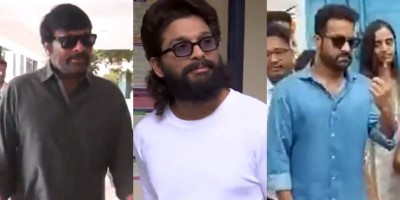 Chiranjeevi, Allu Arjun, Jr. NTR cast votes in Hyderabad as 4th phase of Lok Sabha polls underway